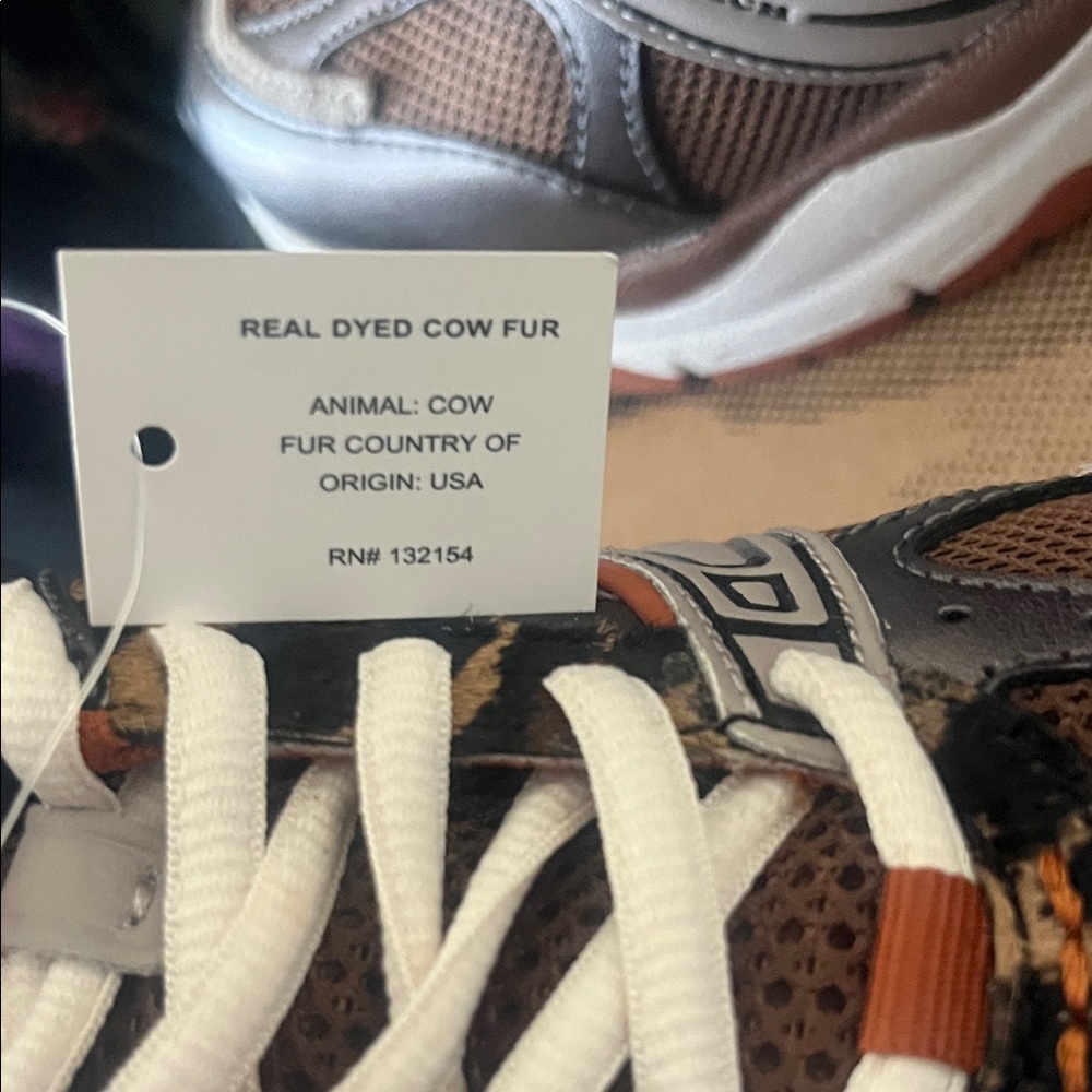 Coach Metallic Silver and Orange Sneakers - Picture 2 of 8